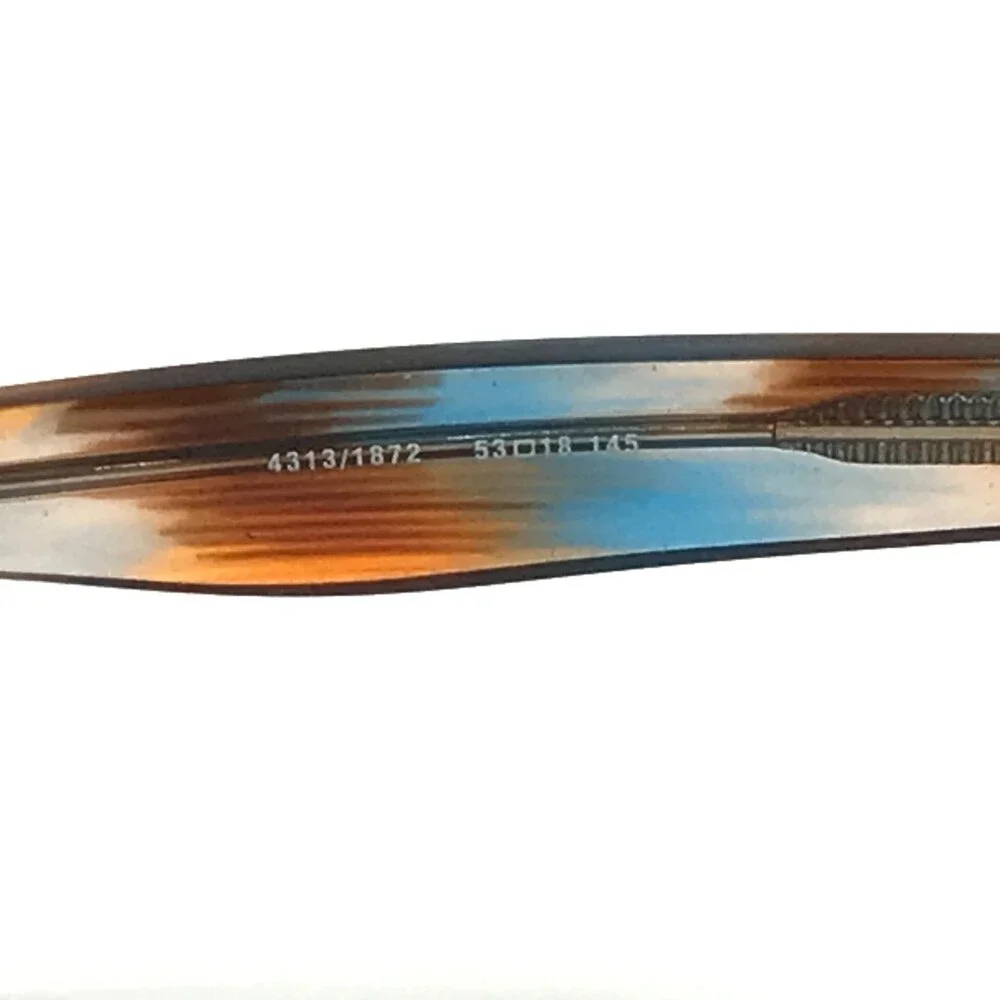 OGI Eyeglasses Frames EVOLUTION 4313/1872 Blue Brown Cat Eye Full Rim 53-18-145